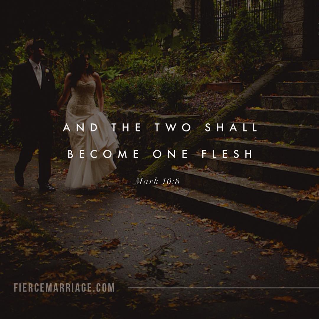 And The Two Shall Become One Flesh Mark 10 8 Christian Marriage Quotes