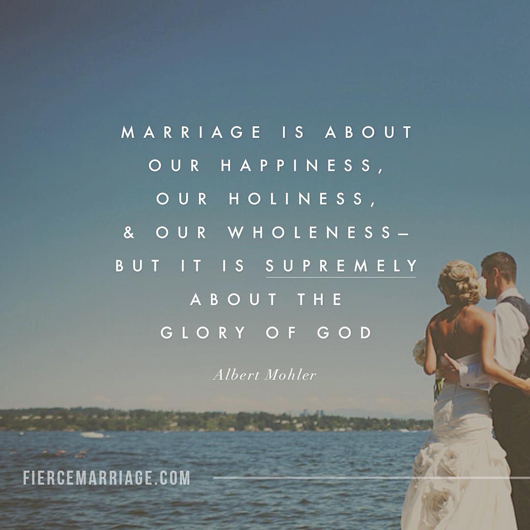 "Marriage is about our happiness