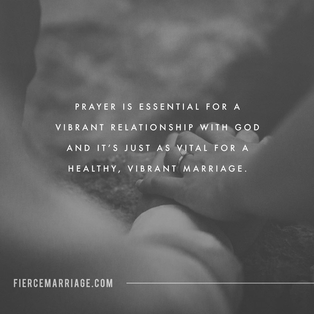 "Prayer is essential for a vibrant relationship with God and it's just as vital for a healthy