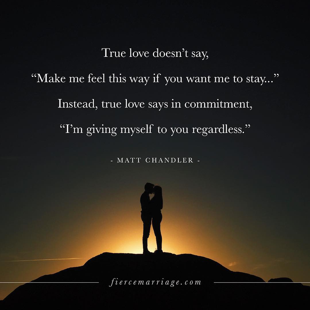 "True love doesn't say